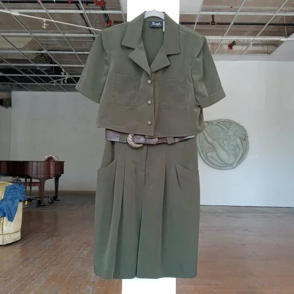 Radcliffe Olive green 3 piece looking romper - Picture 9 of 9